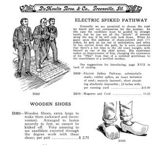 Illustration for article titled The electrified hazing devices and jolly old death traps of 1930s men's clubs